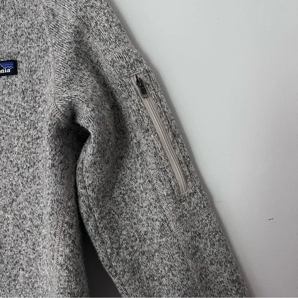 Patagonia Gray Quarter-Zip Fleece Pullover Cozy Cabincore Fall Winter Sweater - Picture 8 of 9